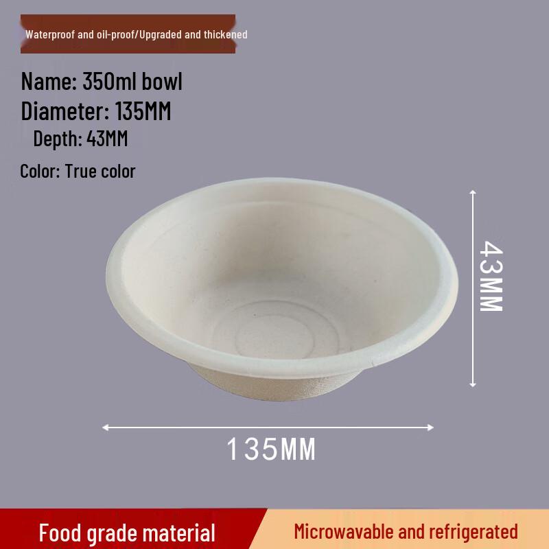 OEING Biodegradable Sugarcane Disposable Bowls
