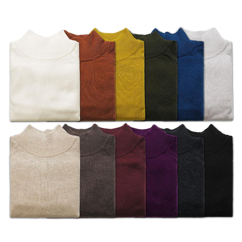 Solti Extrafine Merino Wool Mock-Neck (Mustard)