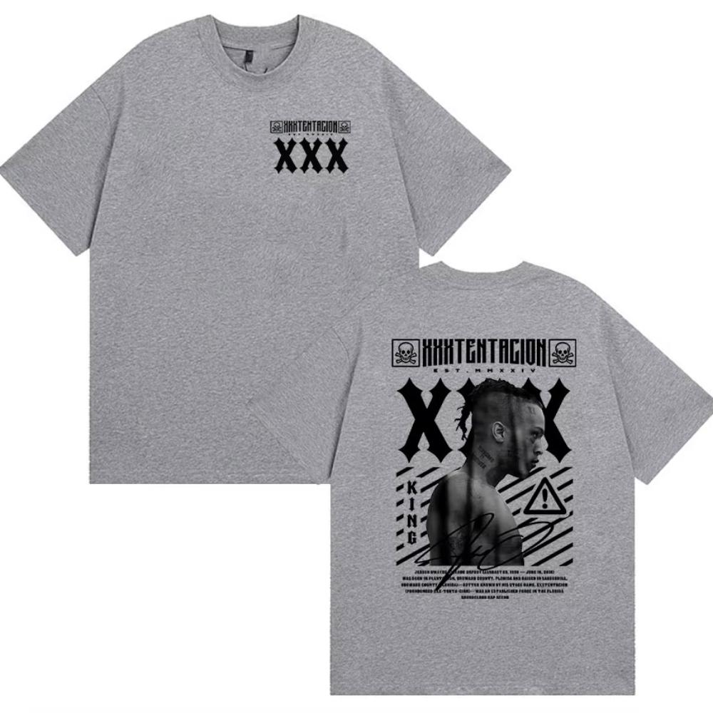 Rapper XXXTentacion Tour Album Graphic T Shirts Unisexs Vintage Cotton Short Sleeve Tshirt Hip Hop Gothic Clothing Tee Shirt