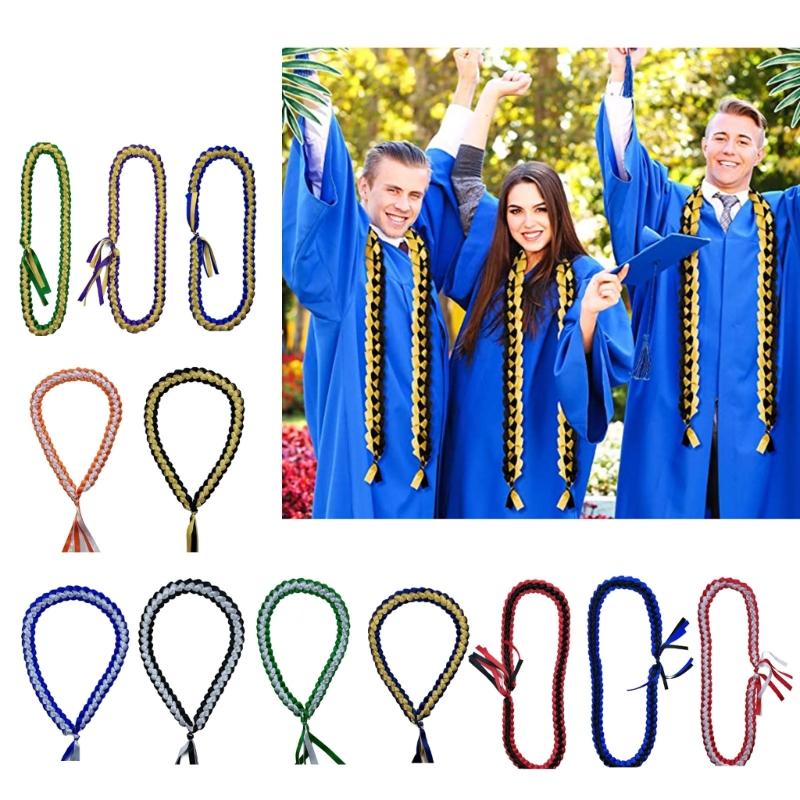 Class of 2023 Graduation Leis Handmade Double Braided Ribbon Garland for Him Her Congrats Grad Graduation Ceremony Gift