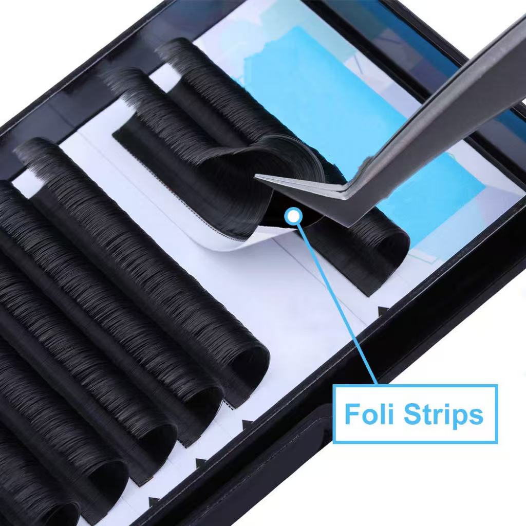 Hot Selling 2D 3D 4D 5D Fall Strips Easy Fan D Curvature Black Soft Eyelash