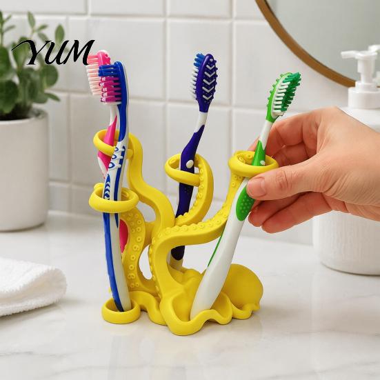 Novelty Desk Pen Cup Octopus Toothbrush Holder, Durable PLA Organizer, Creative Organizer Stand, Versatile Desktop Multi-functional Storage