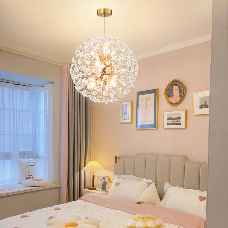 Modern Crystal Dandelion Chandelier for Living Room, Bedroom, or Dining Room - 2025 Style