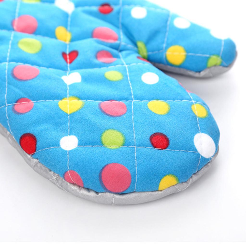 Oven Mitts Thickened Heat Resistant Hand Comfortable Fit Baking Gloves for Microwave Kitchen