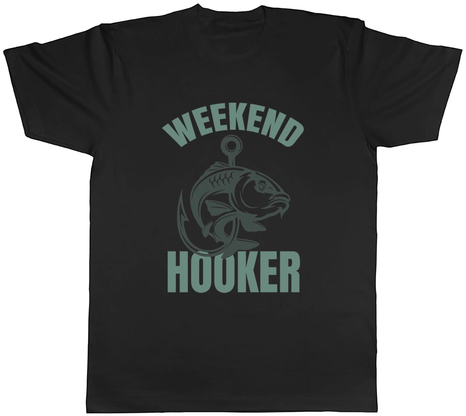 Funny Weekend Hooker Mens T-Shirt Angling Fishing Tee Gift XXL