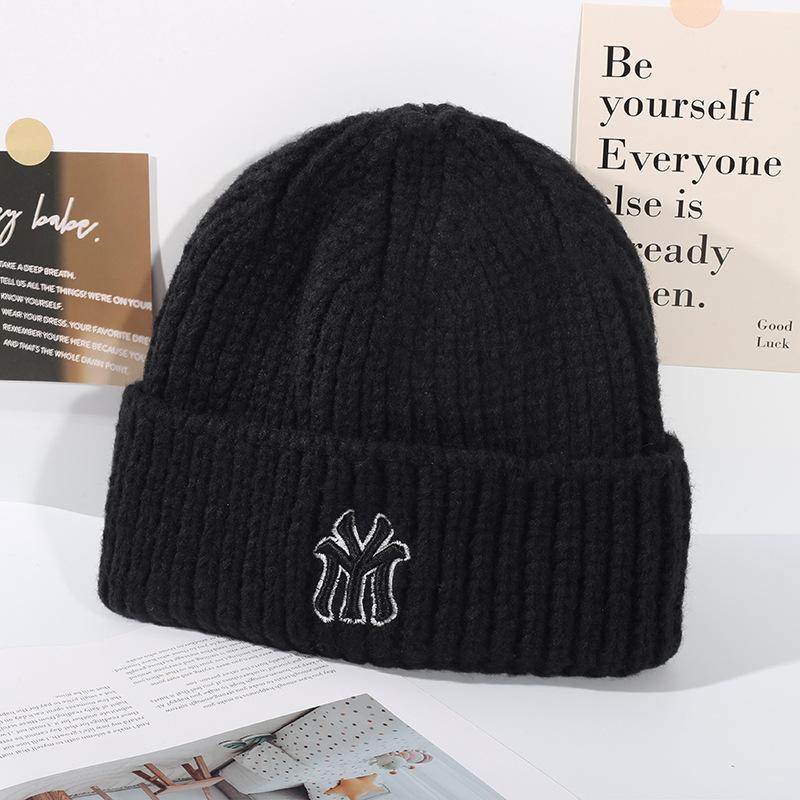 Hat Women's Warm Knitted Korean Edition Trendy Versatile Head Circumference Show Face Small Windproof Ear Protection Woolen