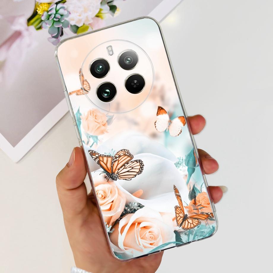 For Realme 12 Pro Plus Case Soft Clear TPU Silicone Phone Case For Realme 12 Pro Pro+ Cute Cartoon Shockproof Back Cover Fundas