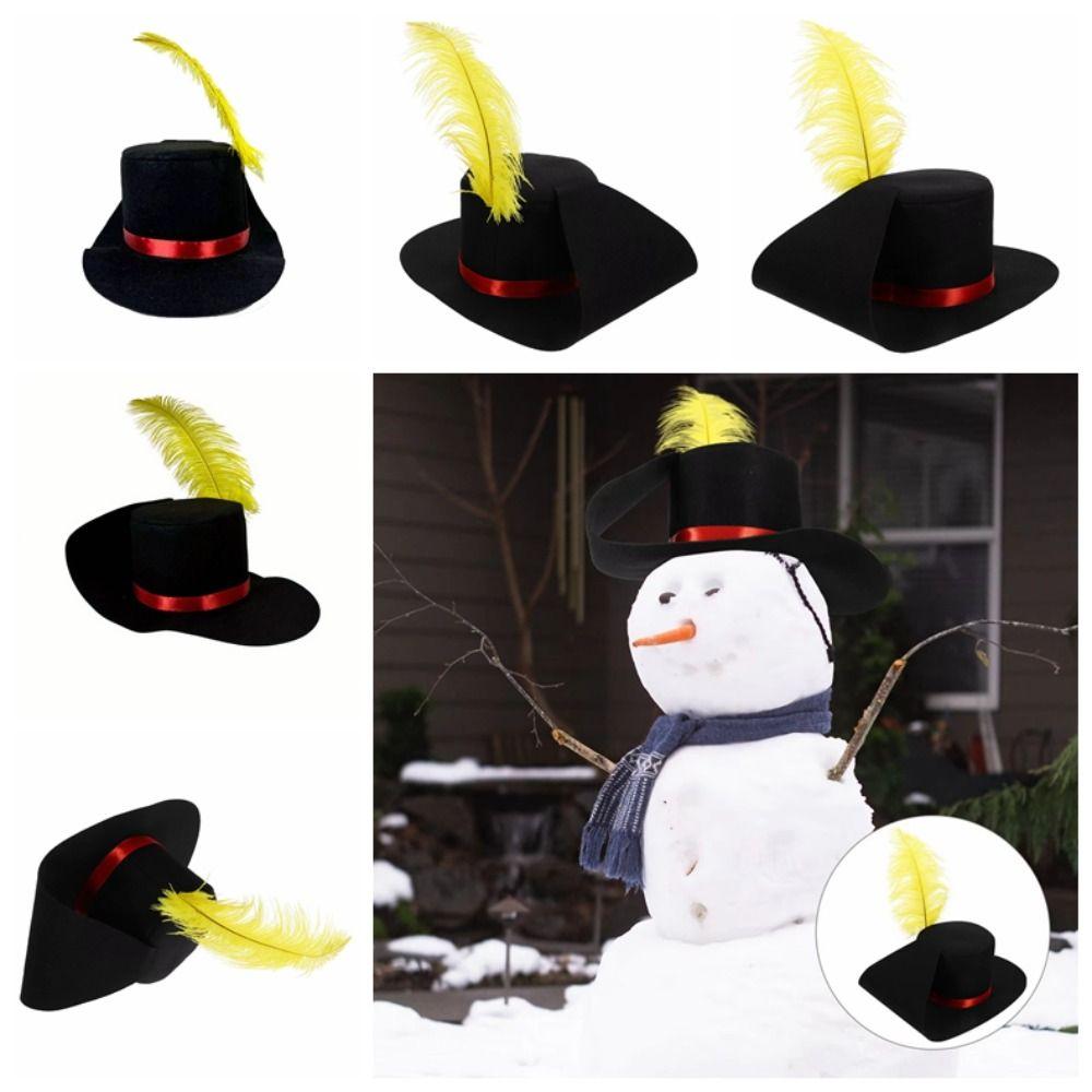 Vintage Design Snowman Costume Hat Festival Themed Cosplay Felt Cap  Stage Performances