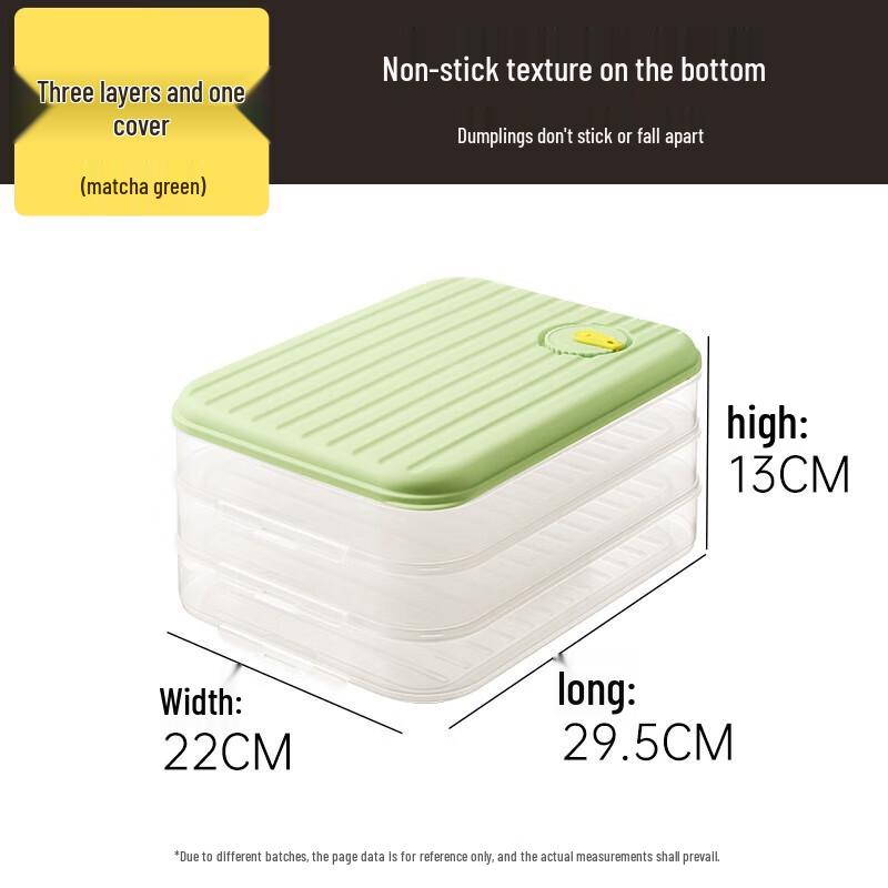 Debo Striped 3-Layer Dumpling Storage Box