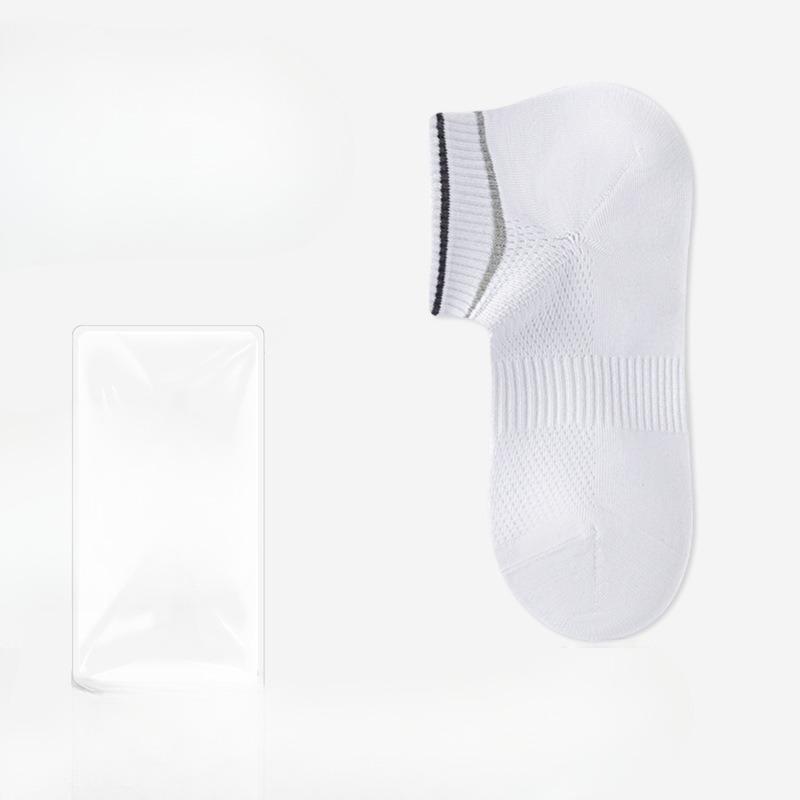 

Мужские весенне-летние повседневные спортивные дышащие влагоотводящие сетчатые носки под прямым углом 1 pair белый