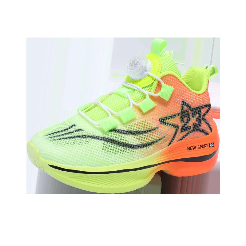 

Children s sports shoes summer 2025 new middle-aged and older boys running net shoes breathable mesh basketball shoes boys shoes 41 флуоресцентный зеленый