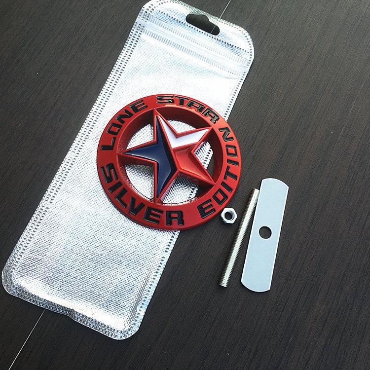 Personalized three-dimensional Texas version car sticker Lone Star grille modification