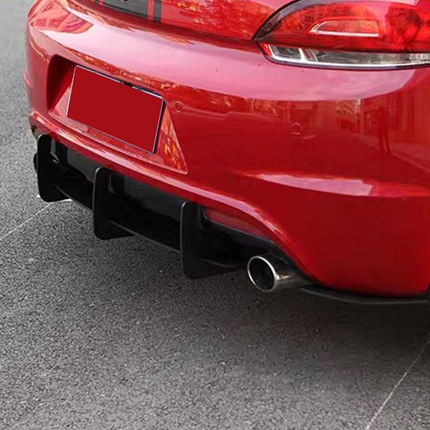 Volkswagen Scirocco R Rear Wind Diffuser Tail Lip Modification - Black