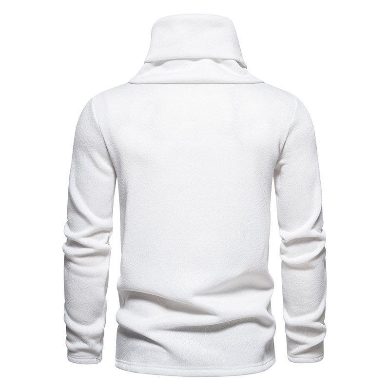 Men S Mock Turtleneck Knit Sweater Casual Solid Long Sleeve