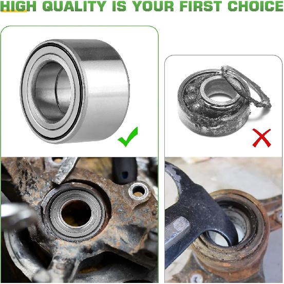 4PCS Front Rear Wheel Bearing for Yamaha Grizzly Kodiak 550 450 660F 700 1000R YFM700, for Arctic Cat Wildcat 400 425 500 1000 Alterra Prowler