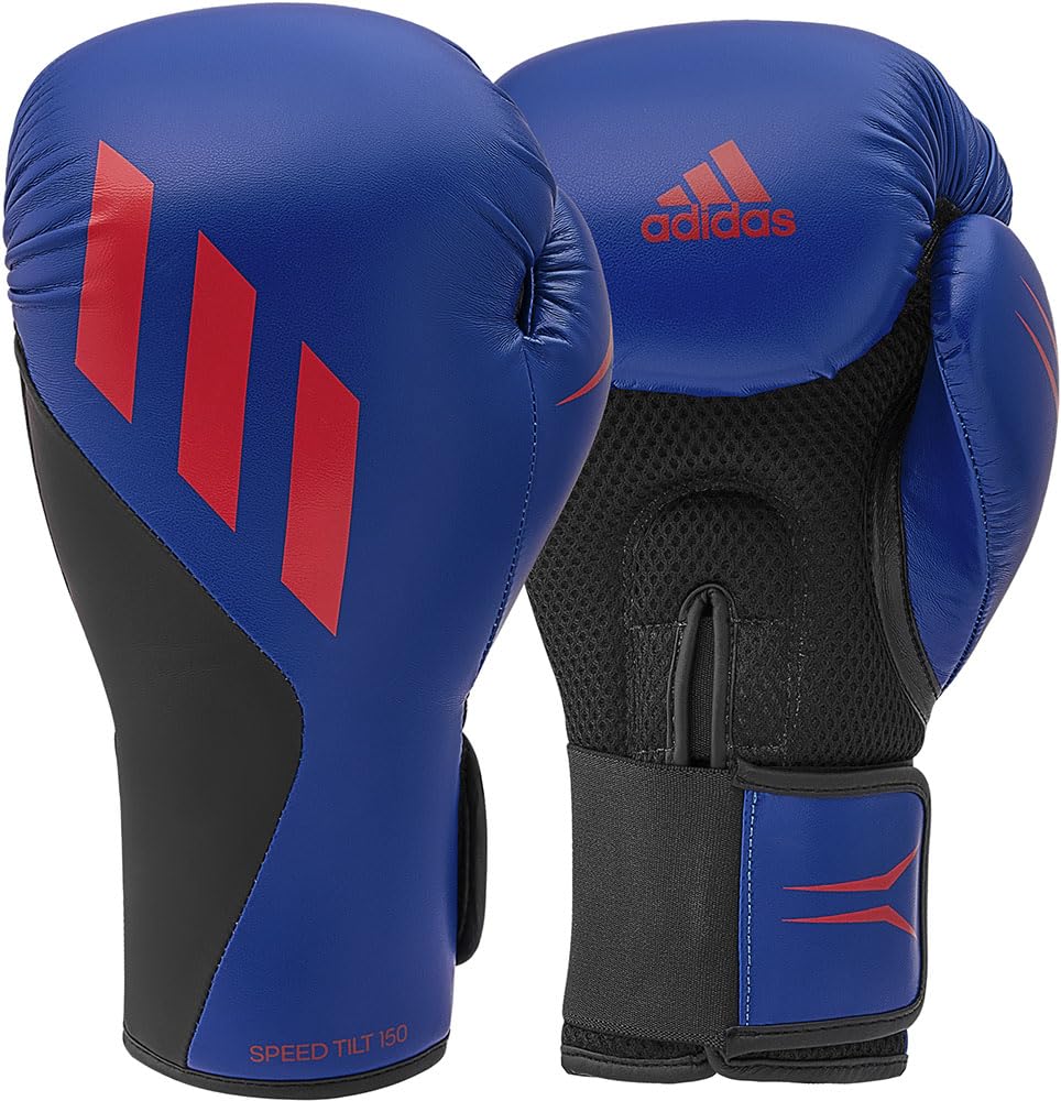 Adidas Combat Sports Speed Tilt 150 Training Boxing 10 oz Gloves, SPD150TG, Royal/Matte Black/Solar,