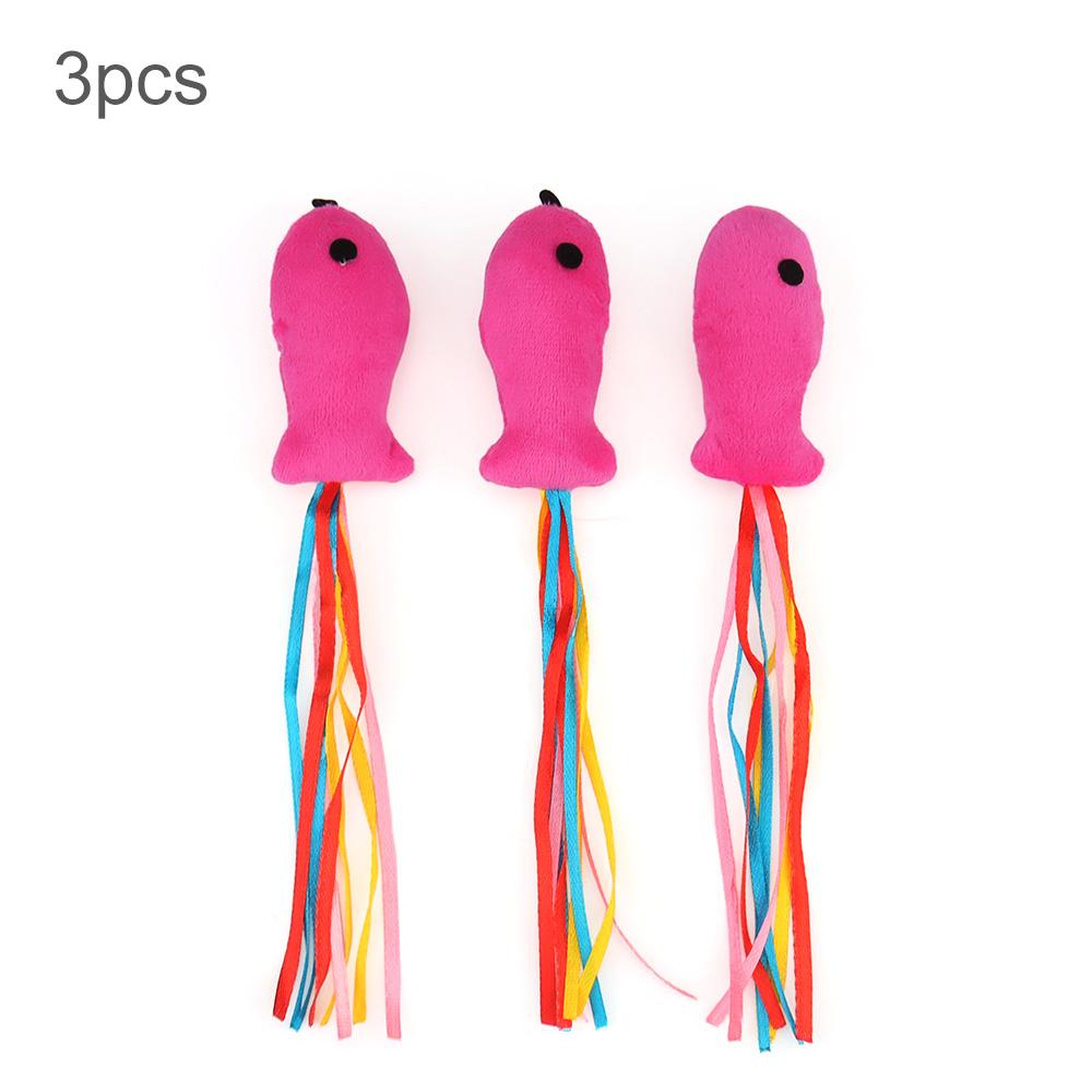 

3pcs Fish Pet Toy Accessories for Cat Teasing Stick Steel Wire Small Fish Replacement Head Cat Toy
