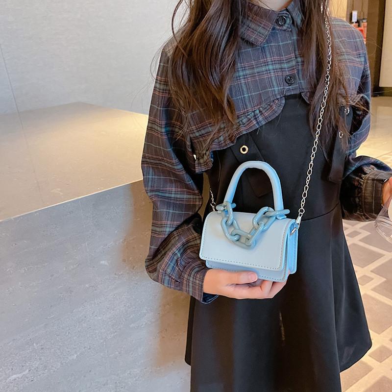 Чарівна дитяча сумочка зі штучної шкіри Модна сумка через плече на ланцюжку Мила сумка-шопер для дівчаток