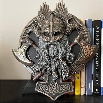 Ares Duvar Plaketi Valhalla Heykeli, Viking Savaşçı Balta Duvar Dekorasyonu Ev Duvar Asılı Dekoru Tatil Doğum Günü Hediyesi Gotik