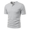 Men's Quick-dry Henley Collar Eyelet Fabric Short Sleeve T-shirt