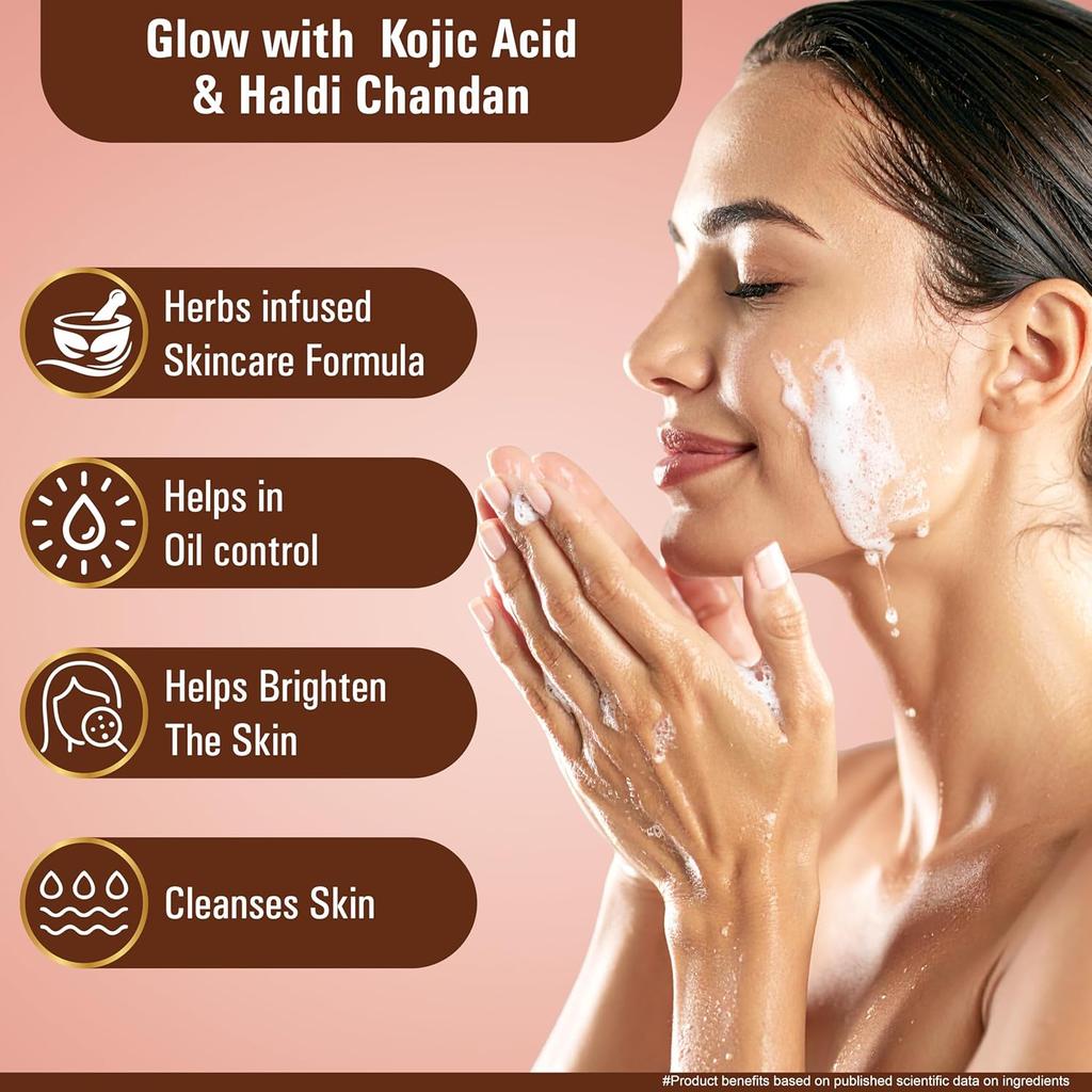 Multani Naturals Kojic Acid & Haldi Chandan Soap Bar For Bath 125 Gm Pack Of 3 Pcs Nourishing Daily Use For All Skin Types