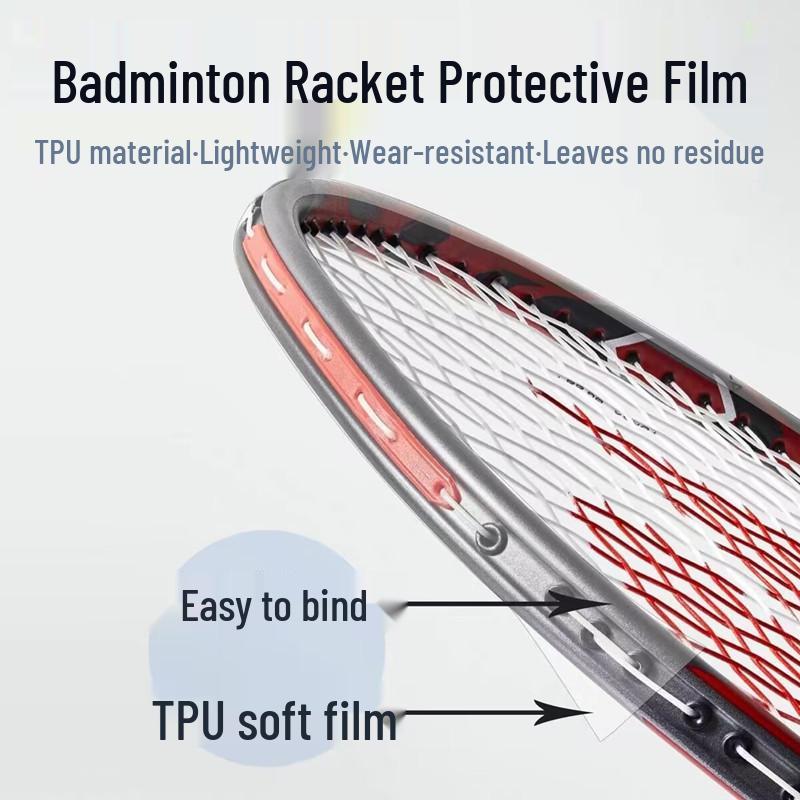 Clear Anti-Peeling Racket Protection Sticker for Tennis, Badminton, and Table Tennis
