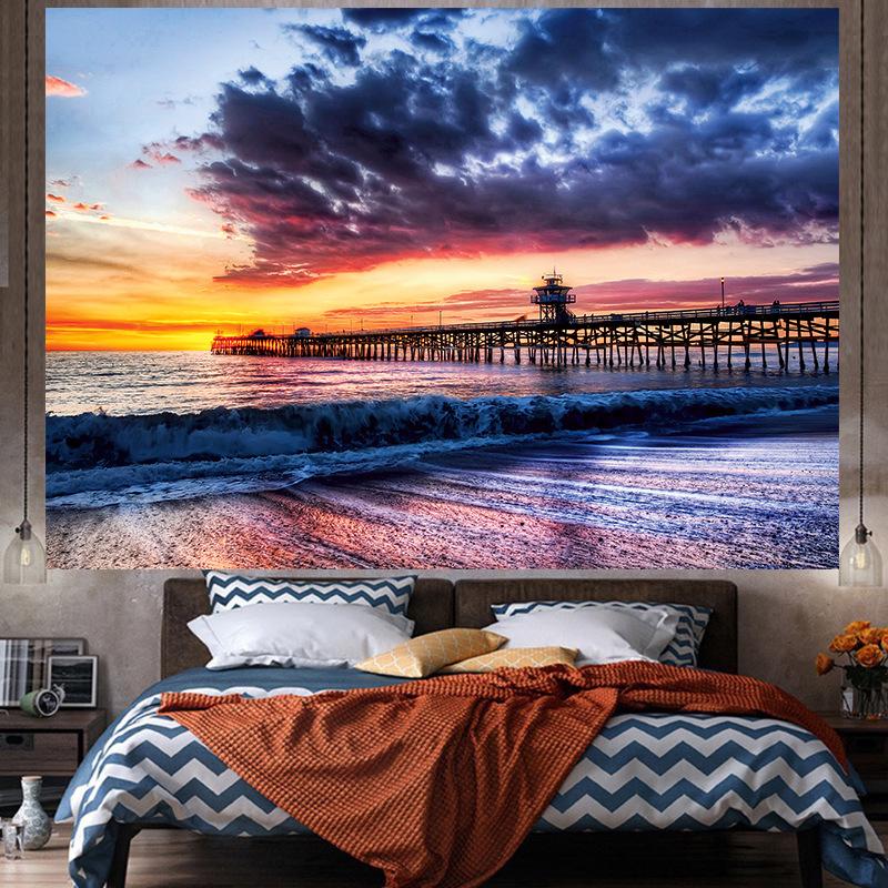 Fondo de tela para ventana, decorativo, estilo Ins, tapiz grande para colgar en la pared, tapiz Hippie geométrico, decoración de la habitación del hogar, decoración estética