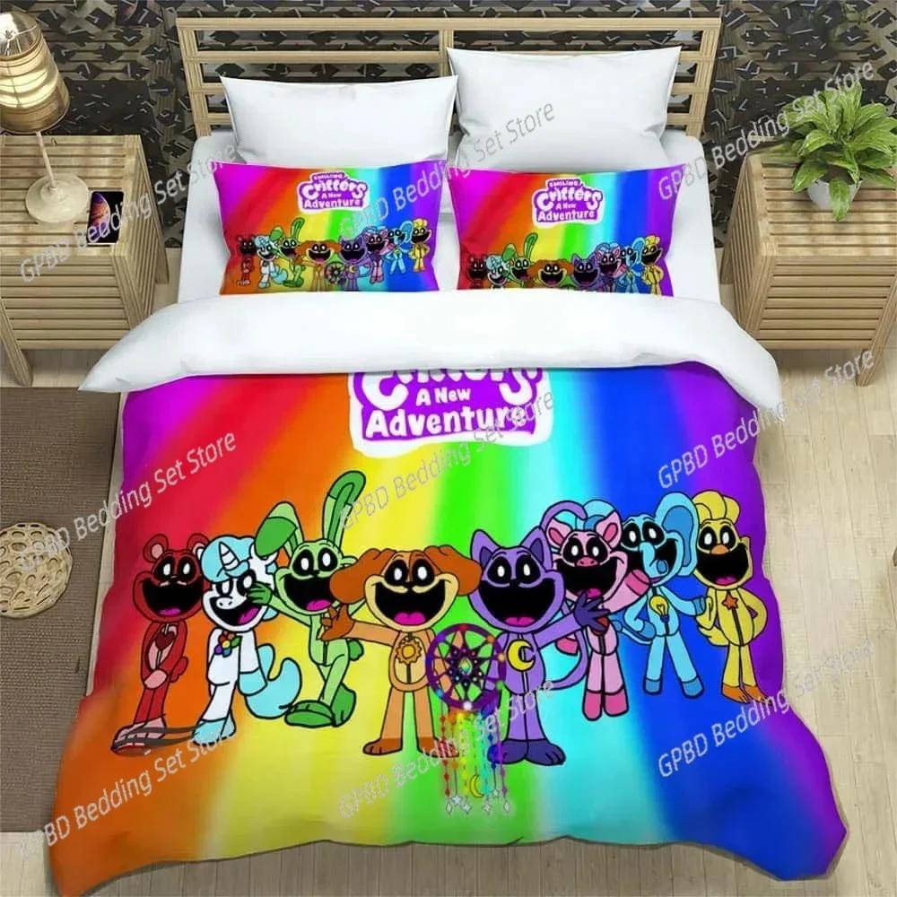 3D Print Cartoon S-smiling critters 3D Duvet Cover Bedding Set Comforter Linen Pillowcases Home Decor Single Double King Queen
