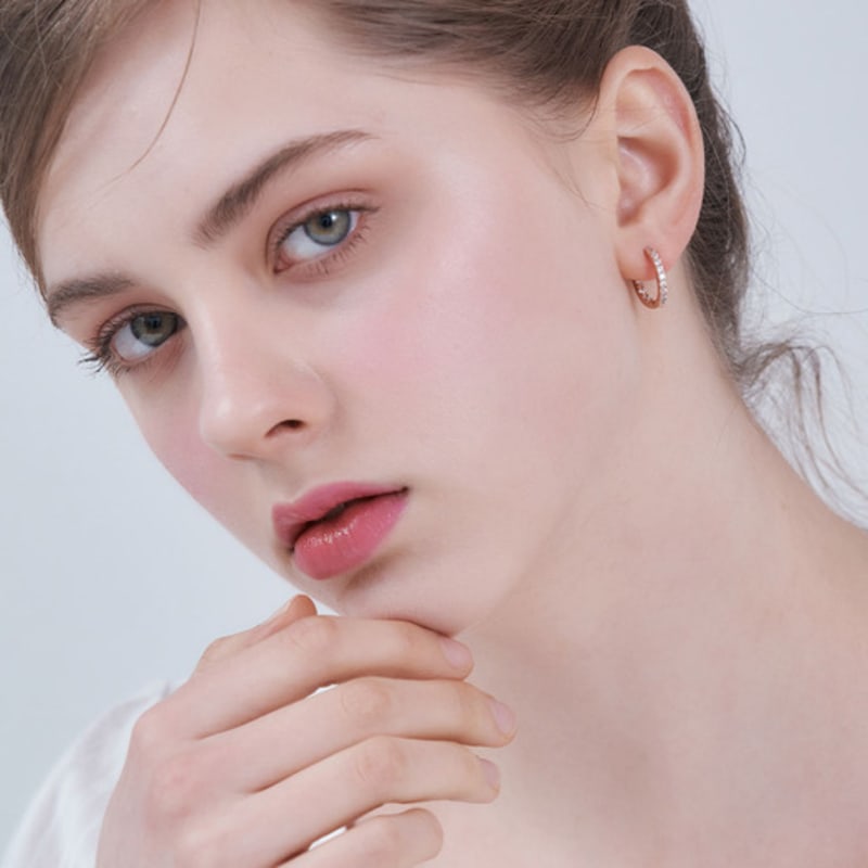 ELLE Jewelry 14K GF Round Stone Earrings ELGPEE570