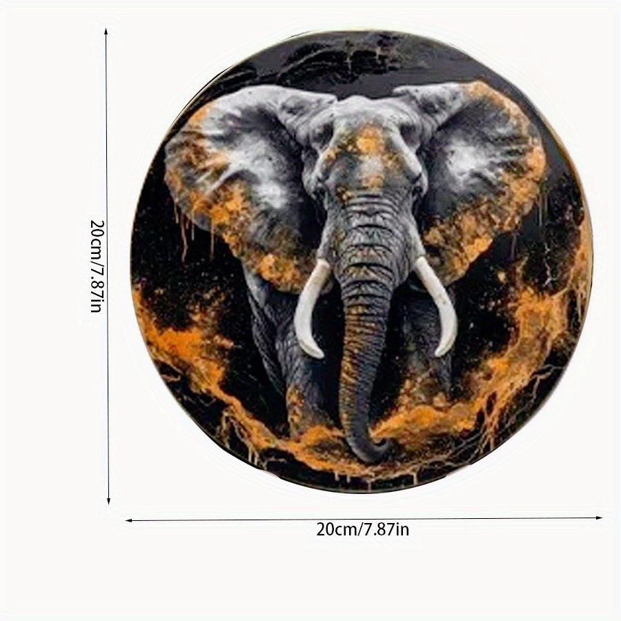 

2d FlT 20*20cm, Spring Wooden Sign, Round Wreath Decorative Sign, Mother s Day Gifts, Elephant Theme Decoration 20x20cm