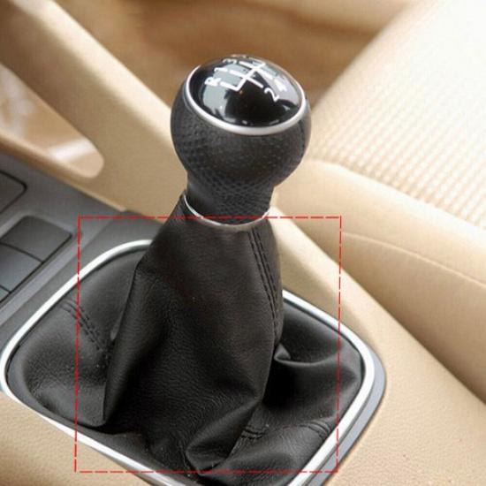 Black PU Leather Car Auto Gear Shift Stick Gaiter Shifter Boot Cover Accessories