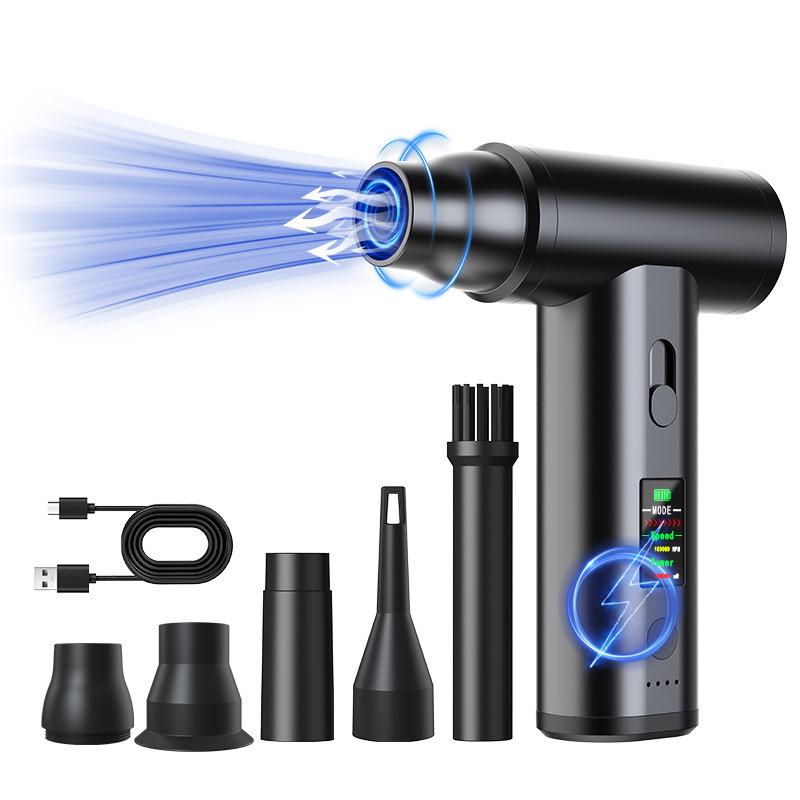 Portable Wireless Hair Dryer with Magnetic Nozzle and Aluminum Alloy Dust Blower