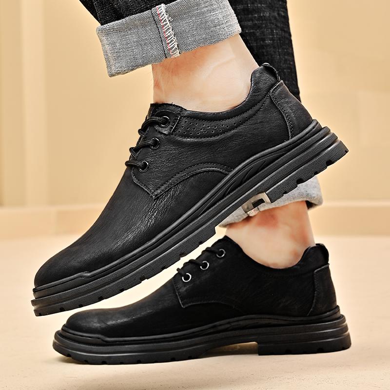 2026 New Genuine Leather Oxford Shoes Breathable Outdoor Sneakers Men Shoes Handmade Leather Shoes Casual Shoe Walking Shoes Men