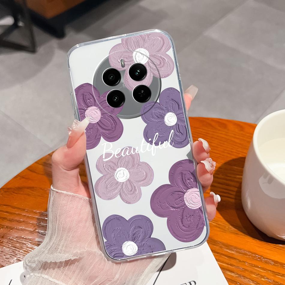 For Oppo Realme 12 Pro Plus Case For Realme12 4G 5G Phone Cover Cute Anime Transparent Soft Slim Protective Bumper Funda Coque