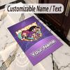 Crystal Velvet Rug Kpop Demon Hunters Print Custom Name Text Floor Mat Home Decor