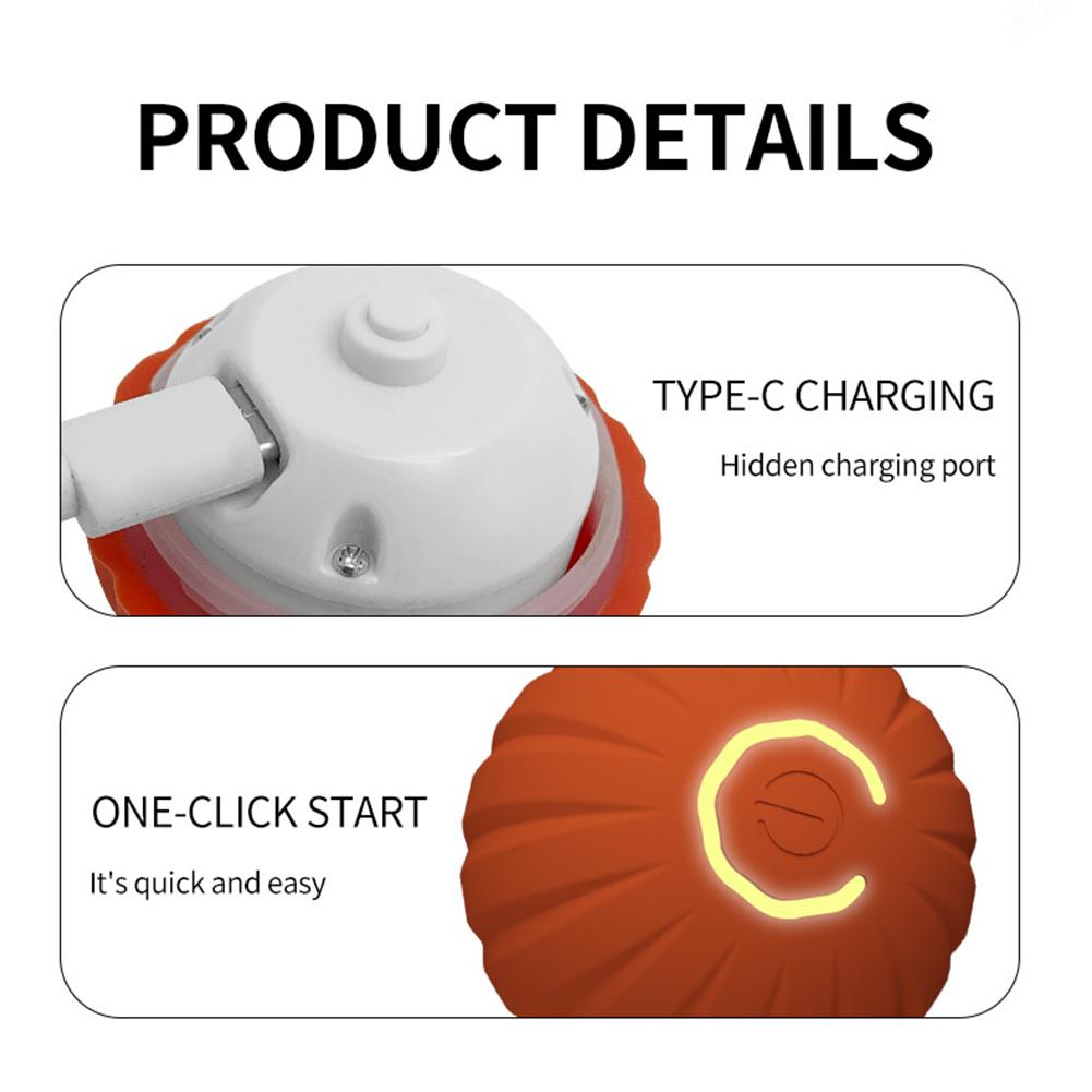 1/2Pcs Cat Interactive Ball Indoor Automatic Rolling Magic Ball Smart Cat Toys Electronic Interactive Cat Toy Cat Game Accessory