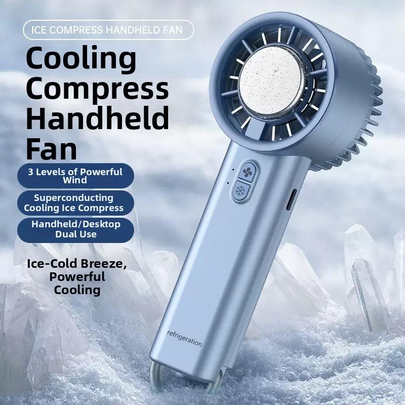 Multifunction Portable Handheld Turbo Fan, 3 Gear Wind Hand Fan with Air Turbo Tech Cooling Fan for Outdoor