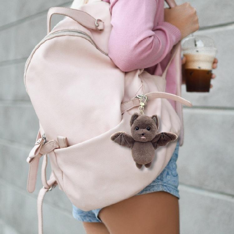 Multifunktionaler Fledermaus-Form Plüsch-Anhänger für Schlüssel und Taschen Stofftier-Anhänger Schlüsselanhänger Kreatives Halloween-Accessoire