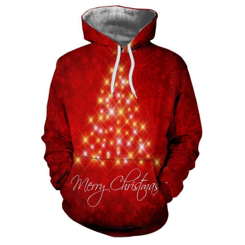 Christmas Halloween Cat Selfie 3D Print Hoodie Couples Casual Loose Fit