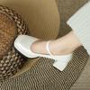 High heels women's 2025 new temperament celebrity waterproof table French thick heel square head Mary Jane shoes one-word buckle belt