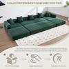 (old sku:W2845S00202) Emerald green family sofa with storage and modular function. Vacuum-packed for easy assembly, pet-friendly. Ideal for relaxing.