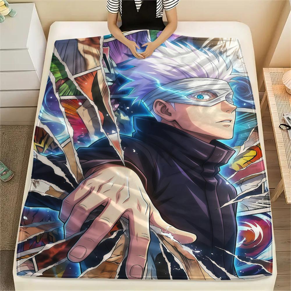 Jujutsu Kaisen Gojo Satoru Series Flannel Blanket, Suitable for Home Living Room, Great Gift Choice