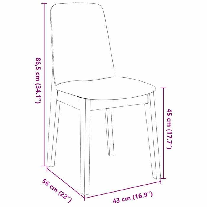 VidaXL Chaises à manger coussins 2 pcs blanc bois massif caoutchouc, chaise à dîner, chaise, chaise de salon, chaises à 4102446