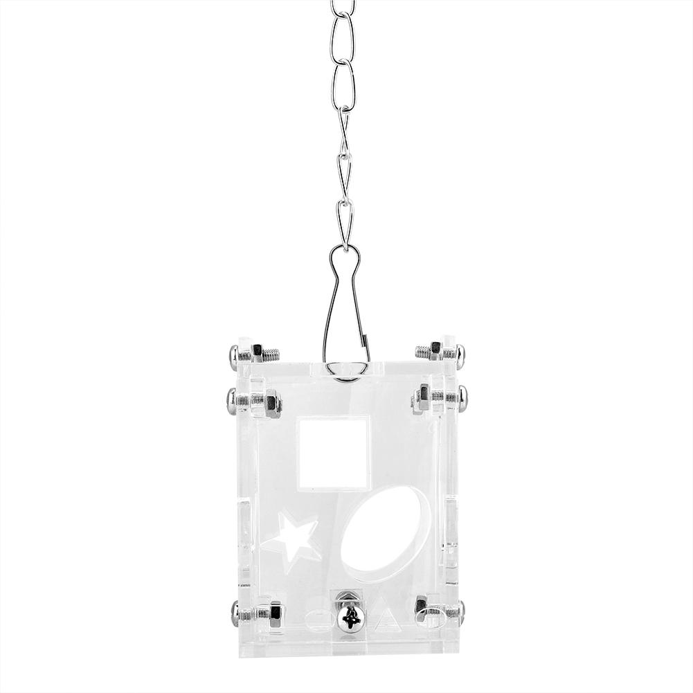 Acrylic  Feeder, Transparent High Temperature Proof Puzzle Food Basket with Different Shapes Lattices for Birds  Hamster