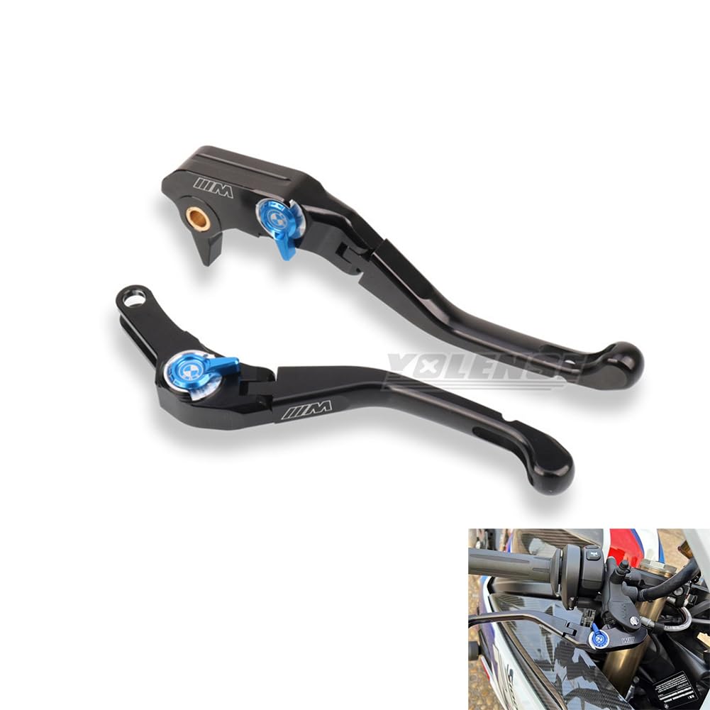 

AL-mart Motorcycle Brake Clutch Lever Set Retractable 6 Stage Adjustable CNC Aluminum For BMW S1000RR M1000RR 2019-2023 чёрный