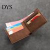 Pocket Short Wallet Men Bifold Minimalist with Zippered Coin Card Holder for Work Travel