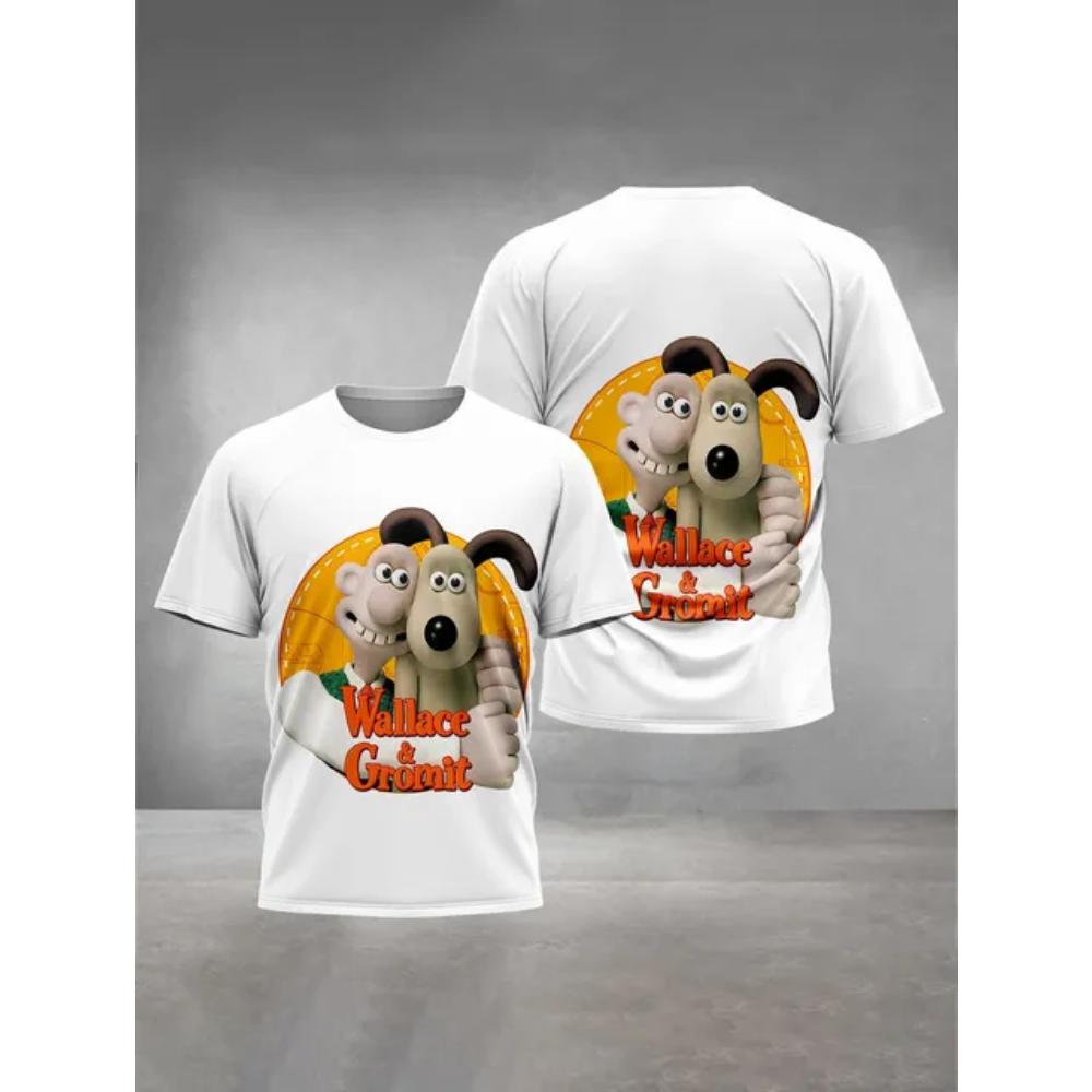 W-Wallaces-Gromits 3D Print Baby Clothing 5 To 14 Years Male Outdoor Clothes for Children Boy Girl Child T-Shirt Top Shirts