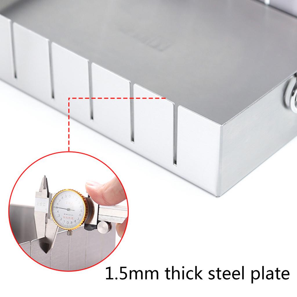 Pastry Cutting Strip Mold with Movable Bottom Plate Stainless Steel Bread Slicer