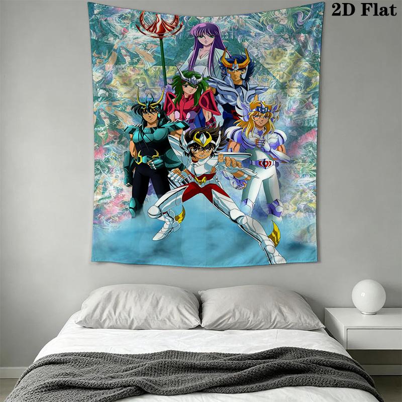 Saint Seiya Knights Zodiac Tapestry Fashion Print Background Cloth Soft Background Wall Hanging Cloth Atmospheric Background Cloth