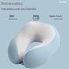 Ice Silk Memory Foam U-shaped Neck Pillow with Dual Storage